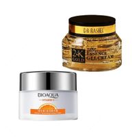 Crema Facial Hidratante Vitamina C + Crema Gel Antiedad 24k