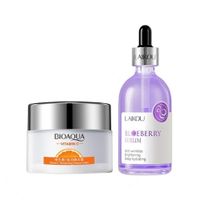 Crema Facial Hidratante Vitamina C + Serum Facial Arándanos