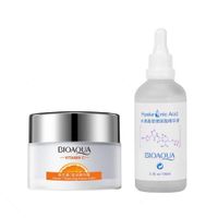 Crema Facial Hidratante Vitamina C + Serum Ácido Hialurónico