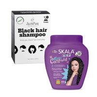 Shampoo Capilar Cubre Canas negro + Crema Maiscachinhos