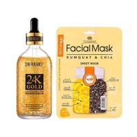 Suero Facial Antiarrugas 24k Oro + Máscara Kumquat y Chia