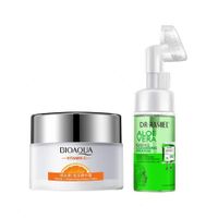 Crema Facial Hidratante Vitamina C + Limpiador de Aloe Vera
