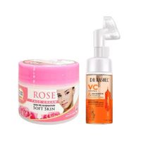 Crema facial extracto de Rosa + Limpiador Facial Vitamina C