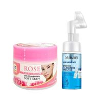 Crema facial extracto de Rosa + Limpiador Ácido Hialurónico