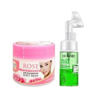 Crema facial extracto de Rosa + Limpiador Facial Aloe Vera