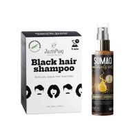Shampoo Capilar Cubre Canas negro + Aceite Capilar Sacha Inchi
