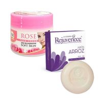 Crema facial extracto de Rosa + Jabón Plus con Arroz & AH