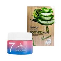 Crema Aclarante Facial + Mascarilla Calmante de Aloe Vera