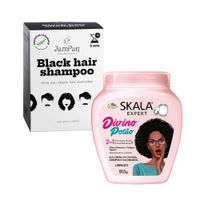 Shampoo Capilar Cubre Canas negro + Crema Capilar DivinoPotao