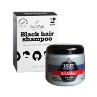 Shampoo Capilar Cubre Canas negro + Acondicionador de Bálsamo