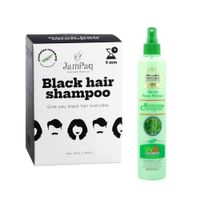 Shampoo Capilar Cubre Canas negro + Spray de Peinar Romero