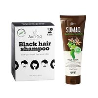 Shampoo Capilar Cubre Canas negro + Máscara Capilar Sacha Inchi