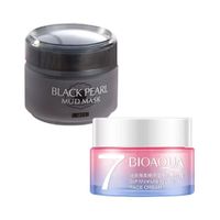 Crema Facial Aclaradora + Mascarilla De Barro Perlas Negras