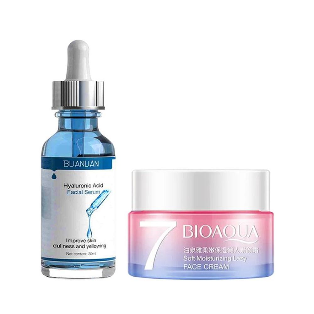 Crema Facial Aclaradora + Serum con Ácido Hialurónico