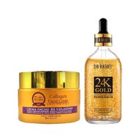 Crema Facial Antiarrugas + Suero Blanqueador Oro 24K