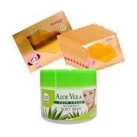 Crema Facial de aloe vera + Mascarilla labial Colágeno Dorada