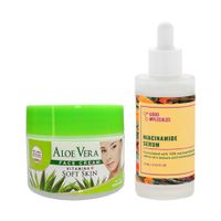 Crema Facial de aloe vera + Serum de Niacinamide