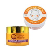 Crema Facial Antiarrugas + Parches de Ojos Vitamina C