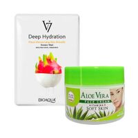 Crema Facial de aloe vera + Mascarilla Facial de Pitahaya V7