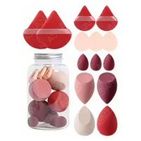 Set de Esponjas Para Maquillaje x14 Piezas Rojos
