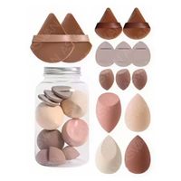 Set de Esponjas Para Maquillaje x14 Piezas Marrones