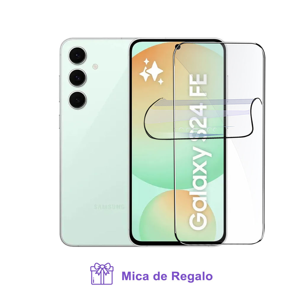 Samsung Galaxy S24 FE 5G 8Gb Ram 256Gb Rom Verde con Mica Hidrogel