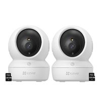 Kit 2 Cámaras Seguridad Ezviz H6C PRO Full HD 2MP Audio Doble vía Botón llamada SD 128GB