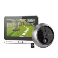 Timbre mirilla Ezviz DP2 2K 3MP Audio Bidireccional Pantalla táctil SD 128GB