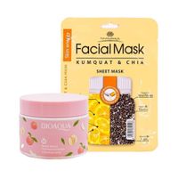 Gel Corporal Exfoliante de Durazno+Mascarilla Kumquat y Chia.