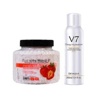 Exfoliante Corporal de Fresa + Spray Corporal Aclarador V7