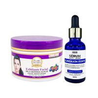 Exfoliante Facial Frutos Bosque + Serum Antiacne Clindaxin F
