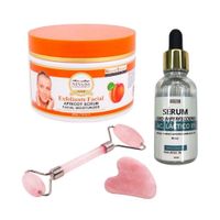 Exfoliante Facial Albaricoque + Serum Ácido Láctico 8% + Rodillo
