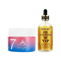 Crema Aclarante Facial + Suero Facial Blanqueador Oro 24K 99%