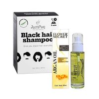 Shampoo Capilar Cubre Canas negro + Aceite de Argán