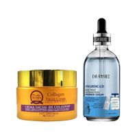 Crema Facial Antiarrugas + Serum ácido Hialurónico