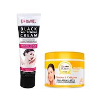 Crema Corporal Blanqueadora + Crema con elastina y colágeno.
