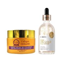 Crema Facial Antiarrugas + Serum Facial France 24k Gold