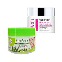 Crema Facial de aloe vera + Crema Blanqueador de Noche