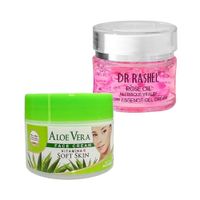 Crema Facial de aloe vera + Crema Gel Esencia de Rosas