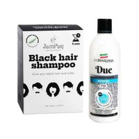 Shampoo Capilar Cubre Canas negro + Reacondicionador Due Pos