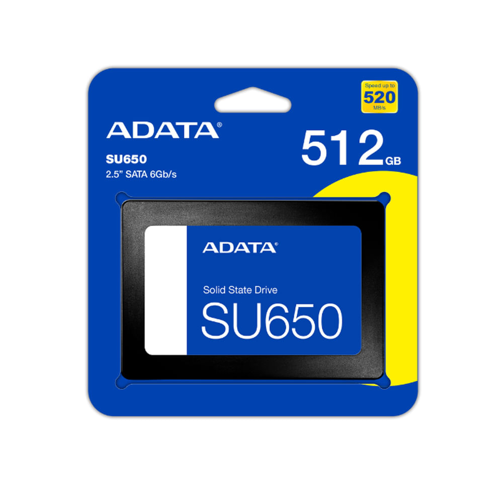 Adata Ultimate SU650 SSD 512GB 2.5"" SATA 600, 520MB/s - Ideal para computadoras de escritorio