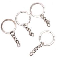 1000 Llaveros Argollas con Cadena de 30mm 3cm Mas Aros de Unión