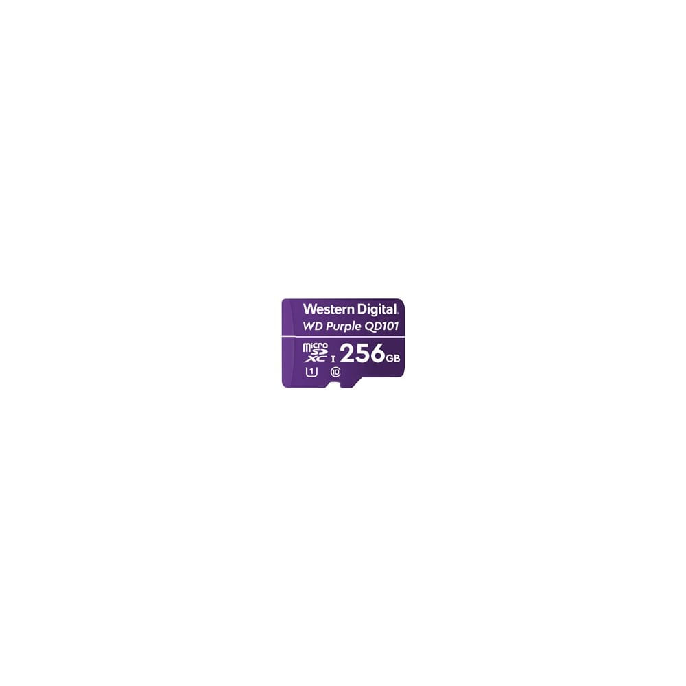 Memoria microSD Western Digital Purple 256GB para cámaras de videovigilancia - alta velocidad y fia