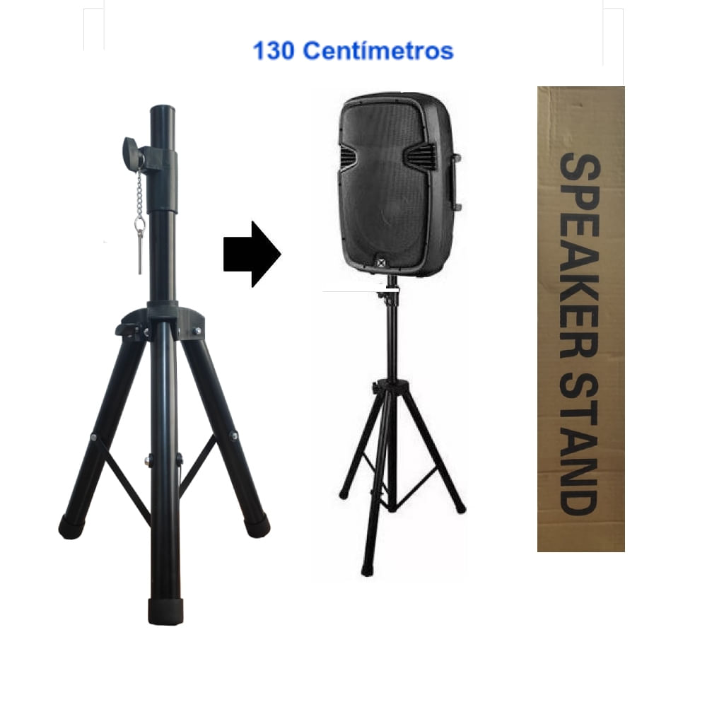 Tripode Soporte Para Parlante Altura 130 Cm Ajustable Negro