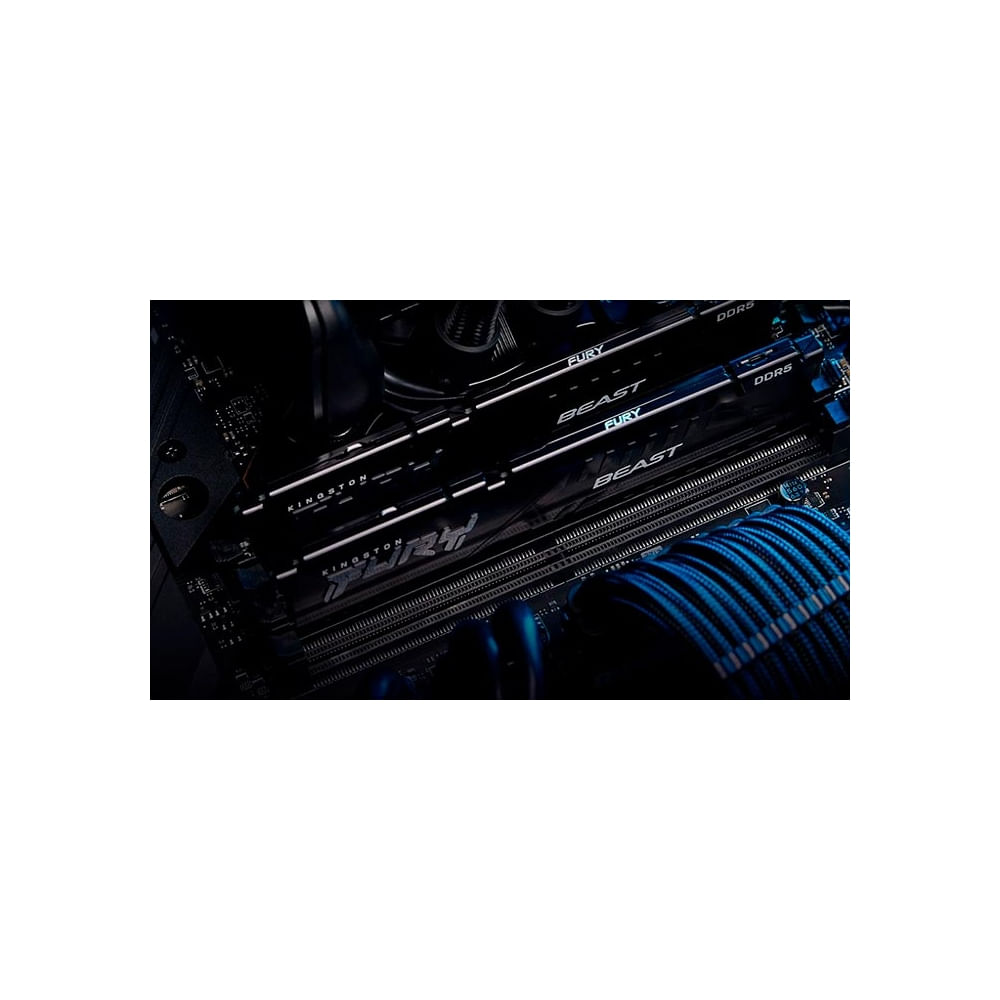 Memoria RAM Kingston FURY Beast 16GB DDR5-5600 para PC, CL40, DIMM, alto rendimiento y confiable.