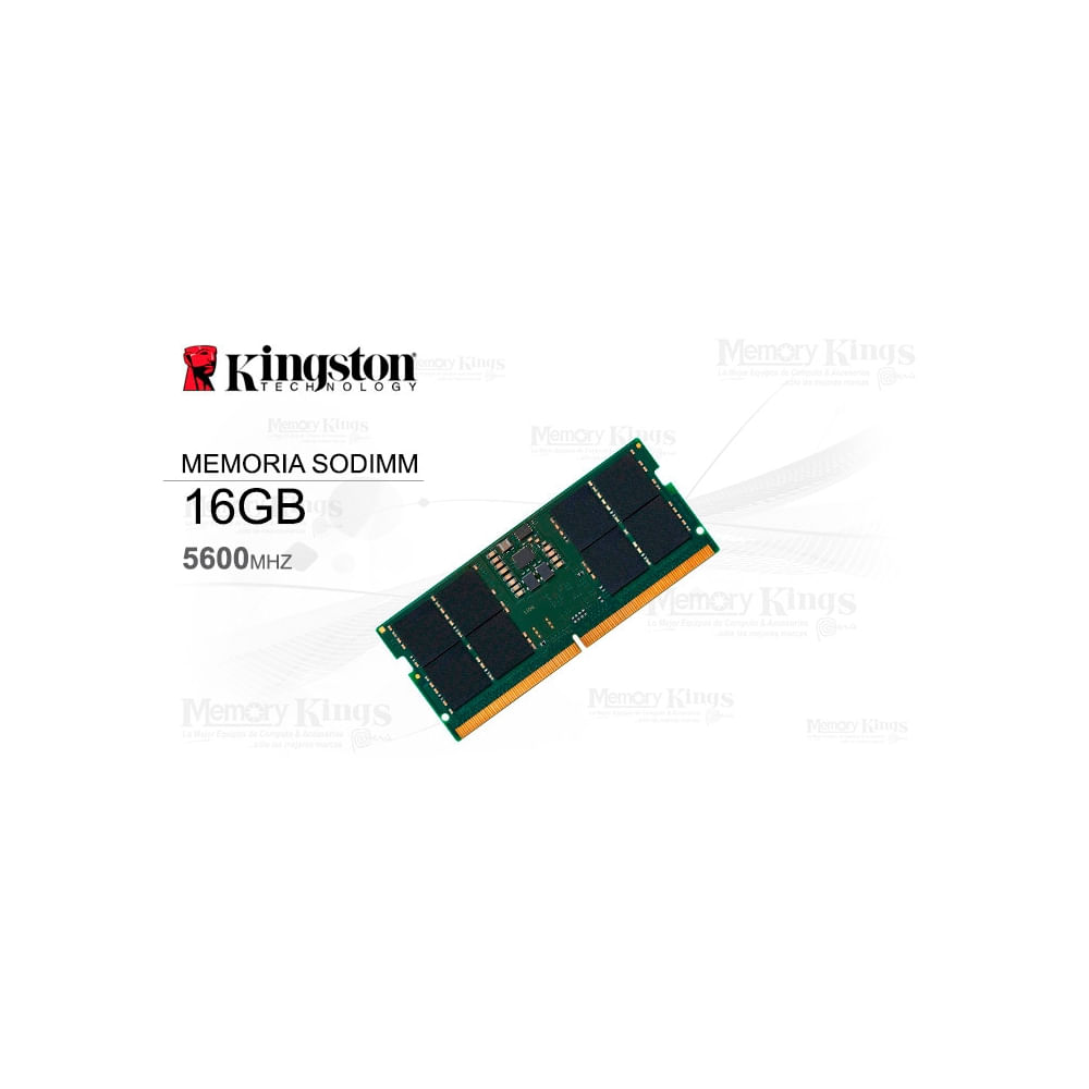 Módulo RAM Kingston 16GB DDR5 5600MHz SoDIMM para portátil - Alta velocidad y fiabilidad