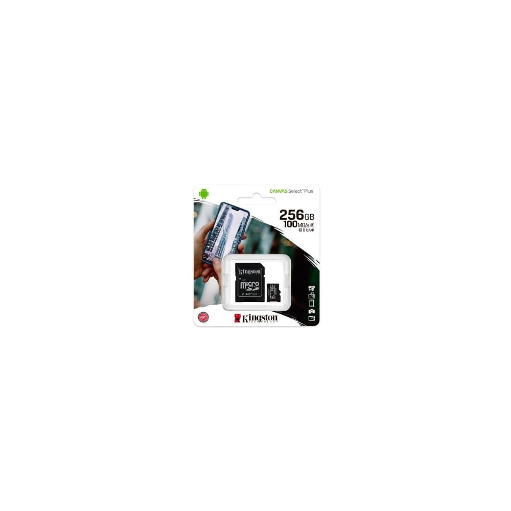 Tarjeta microSD Kingston Canvas Select Plus 256GB UHS-I U3 - 100MB/s Leer, 85MB/s Escribir