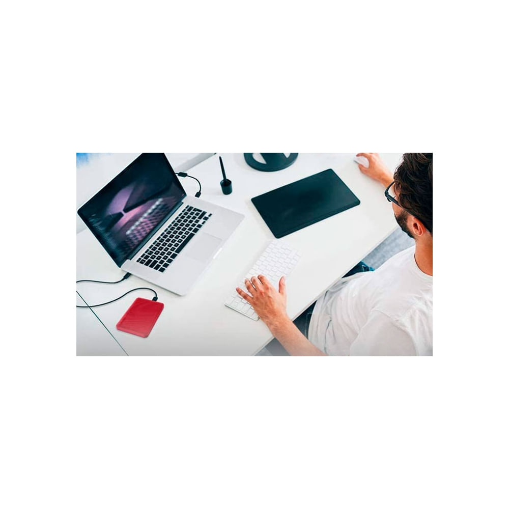 Disco duro portátil Toshiba Canvio Advance 4TB USB 3.0 rojo compatible con Mac