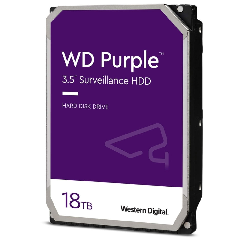 Disco duro WD Purple Pro 18TB SATA para vigilancia, alta capacidad y rendimiento óptimo