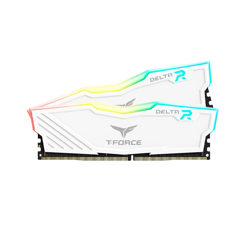 Memoria RAM Teamgroup T-Force Delta RGB 16GB (2x8GB) DDR4-3600MHz CL18, Blanco Iluminado RGB